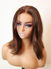 Brooklyn Hair Brown Short Bob Glueless Wig Invisible Small Knots 5x5 Swiss HD Pre-Cut Lace Blunt Cut Espresso Bob Style 10-12" / Espresso